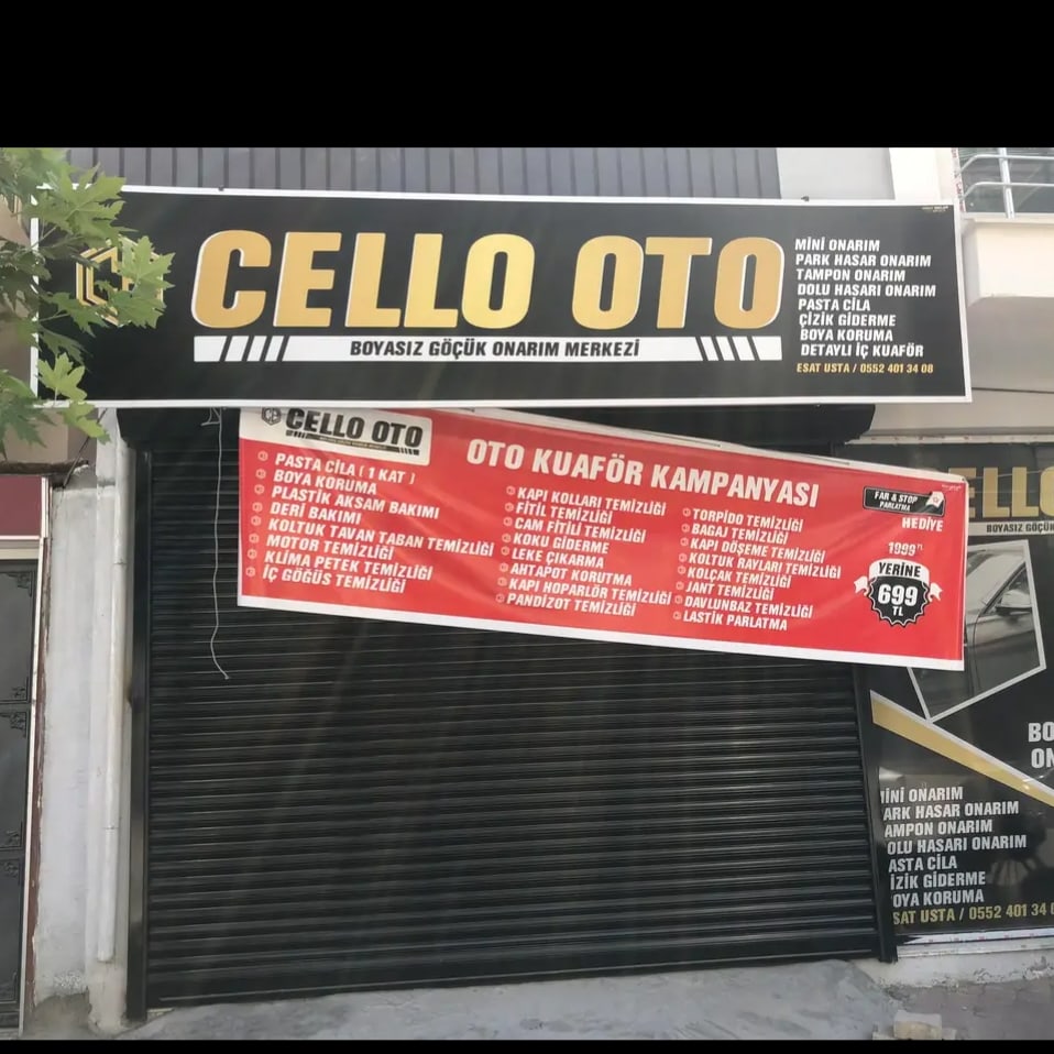 Cello Oto Kuaför & Boyasız Göçük Onarım Merkezi